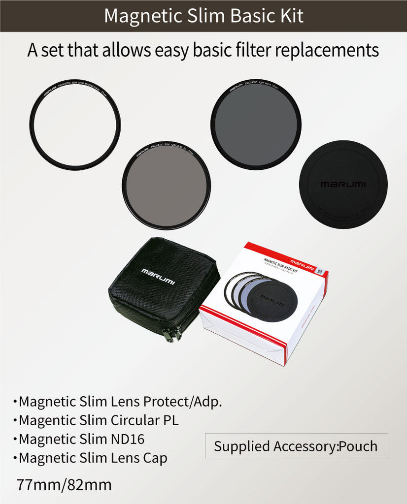 Magnetic Slim Basic Kit -Essential CPL+ND+Protection |Marumi – marumi